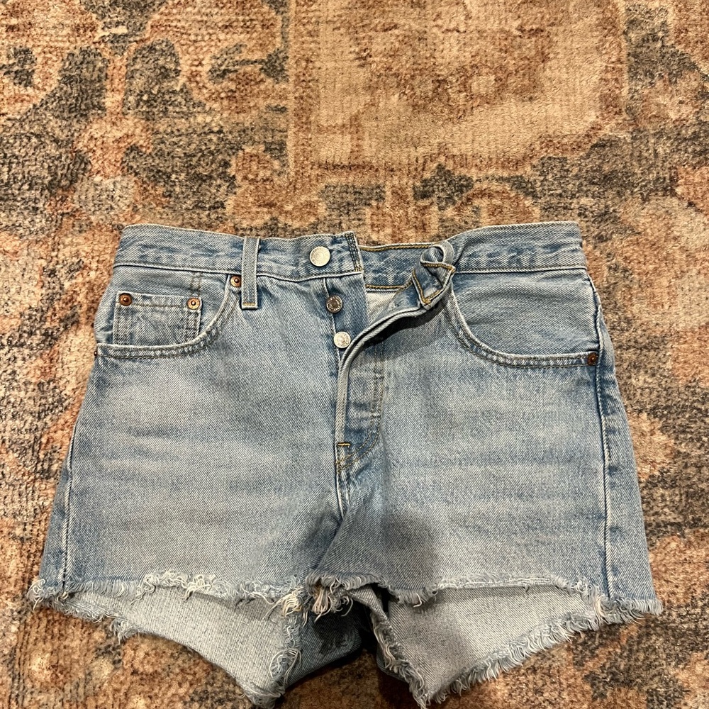 Levi's Light Blue Jean Shorts